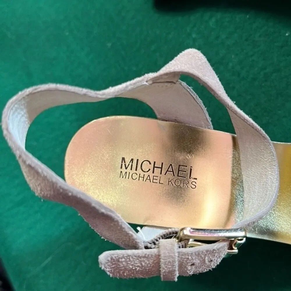 Michael Kors Women's Beige Wedge Sandal Size 9M
